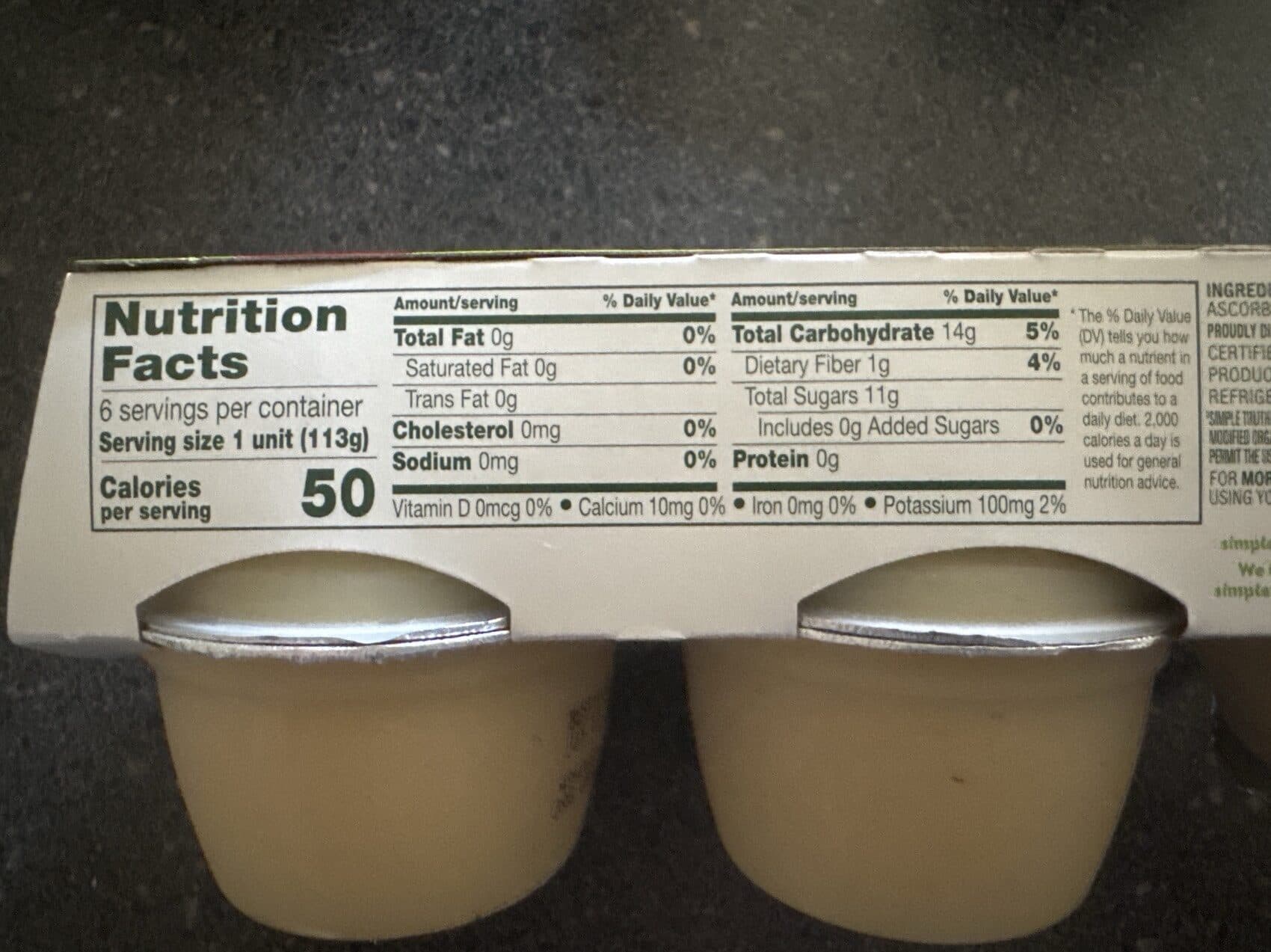 Simple Truth Organic Unsweetened Applesauce packshot