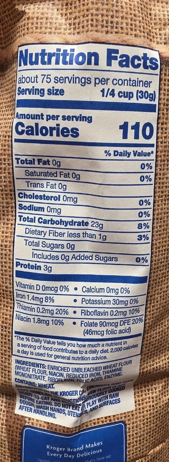 Kroger Unbleached All Purpose Enriched Flour packshot