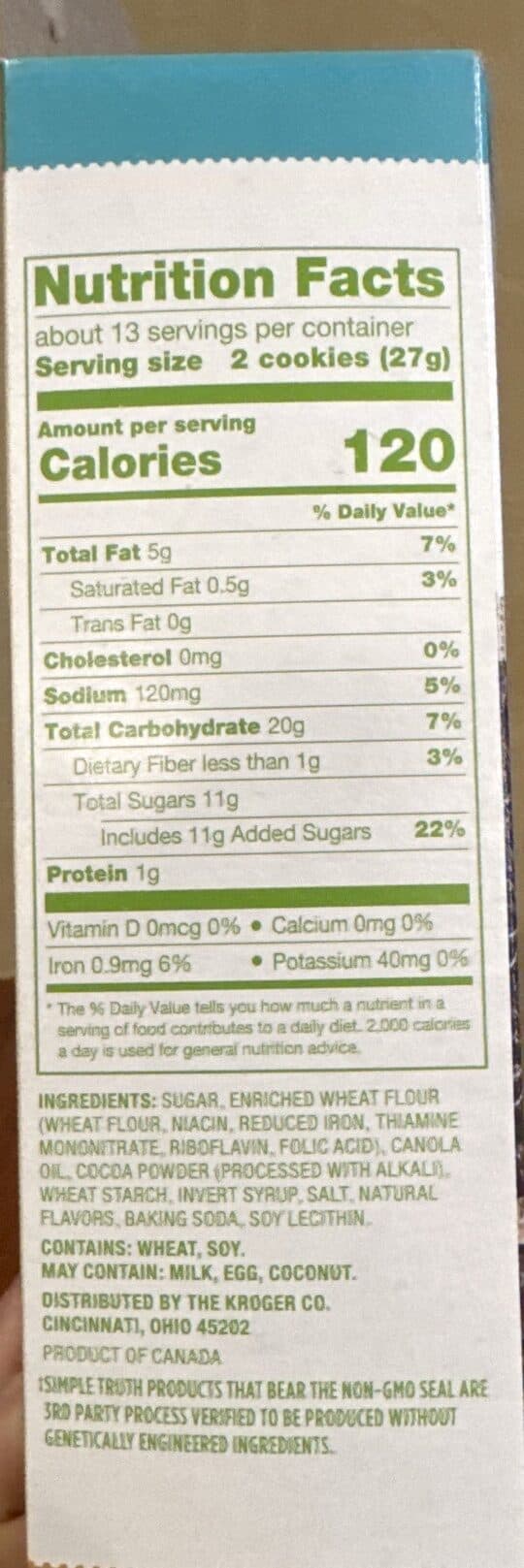 Simple Truth Sandwich Cookies packshot