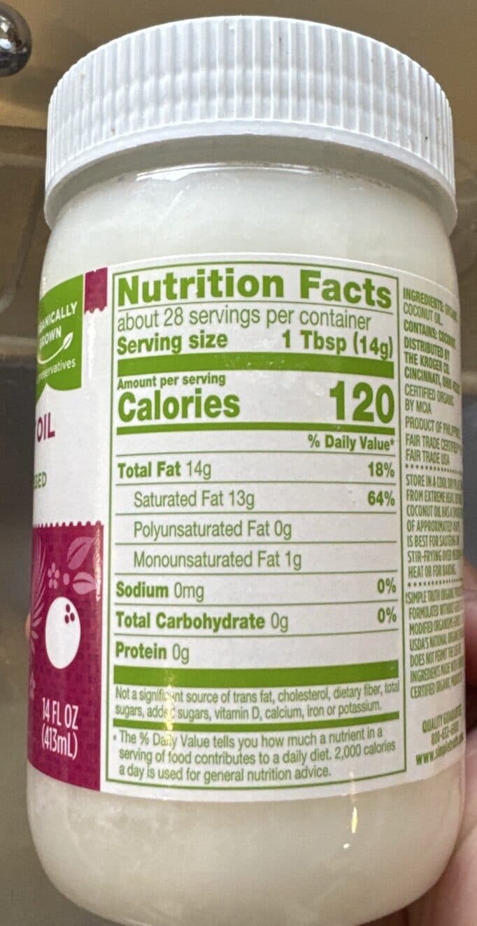 Simple Truth Organic Coconut Oil packshot