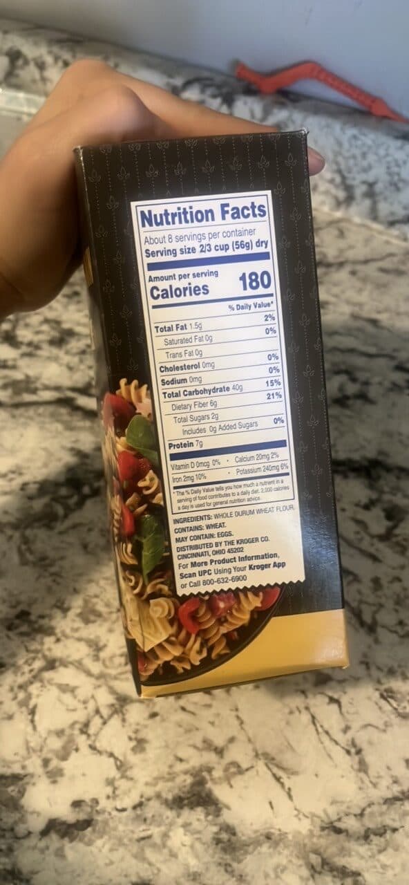 Kroger 100% Whole Grain Rotini Whole Wheat Macaroni Product packshot