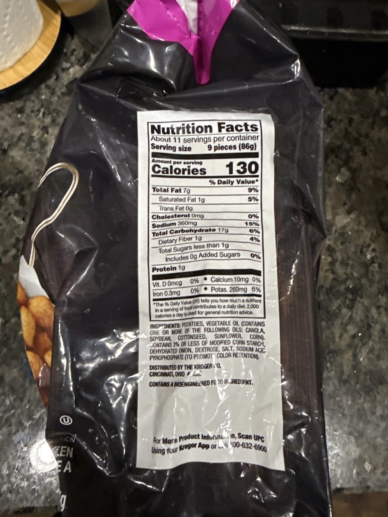 Kroger Tater Bites Shredded Potatoes packshot