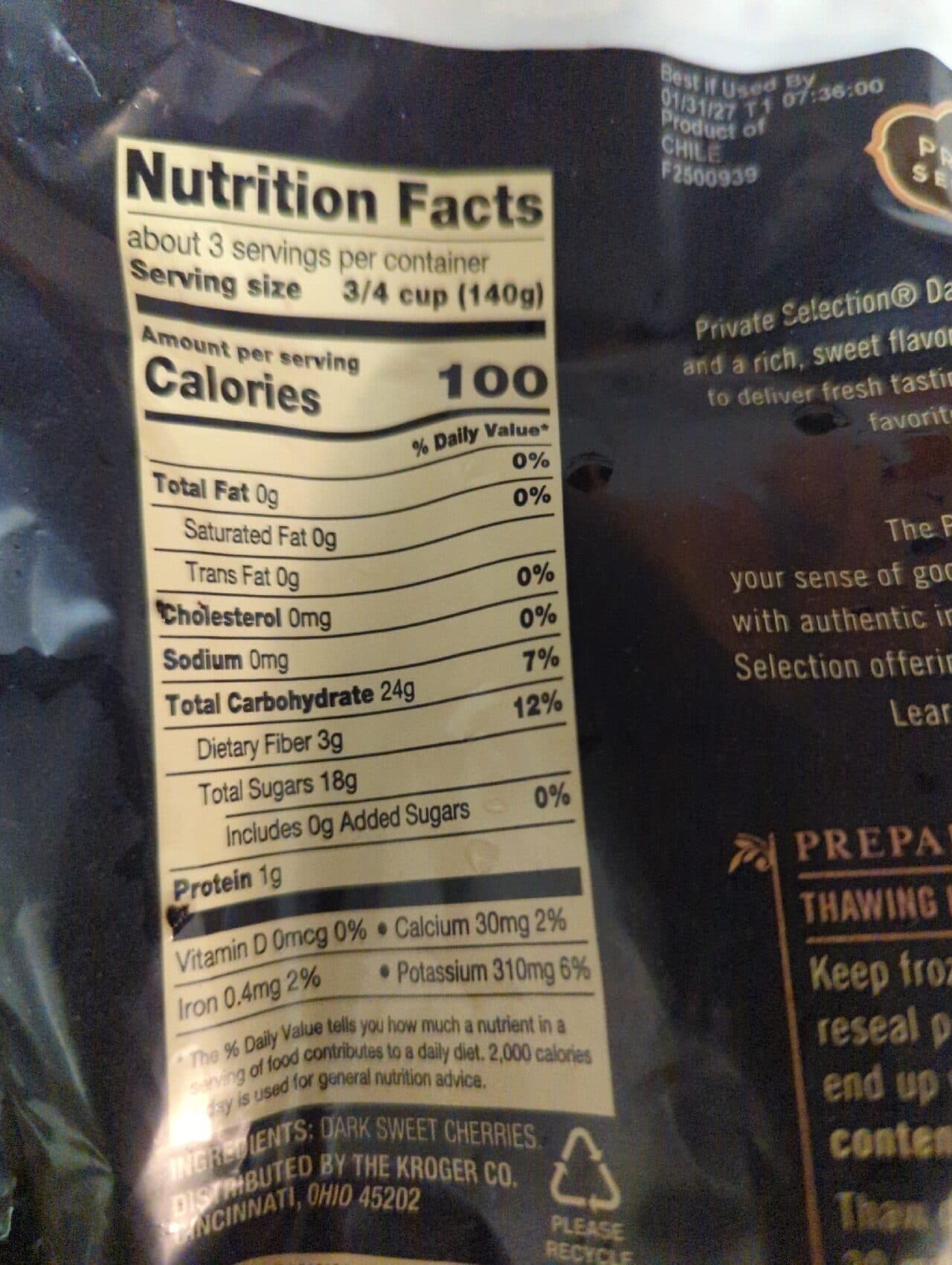 PRIVATE SELECTION DARK SWEET CHERRIES packshot