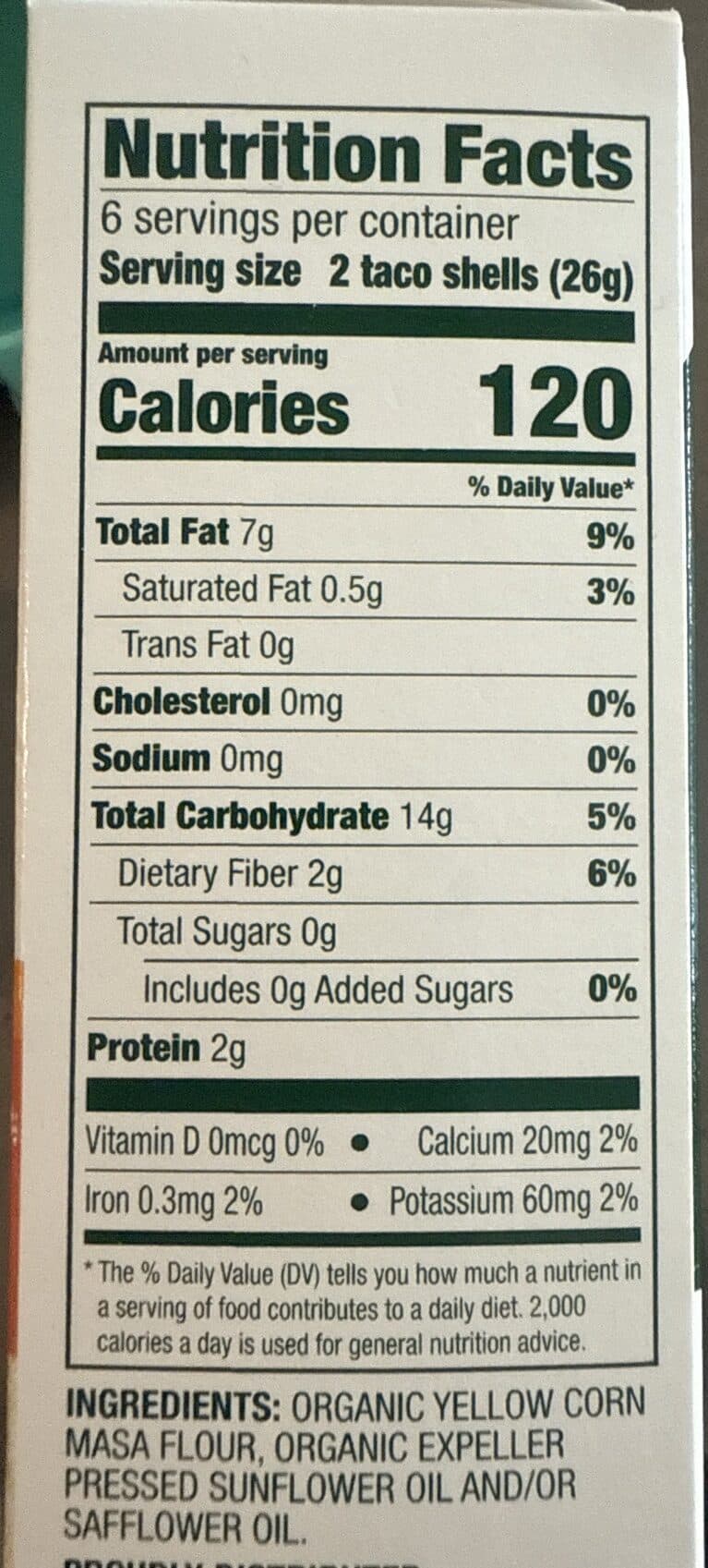 Simple Truth Organic Yellow Corn Taco Shells packshot