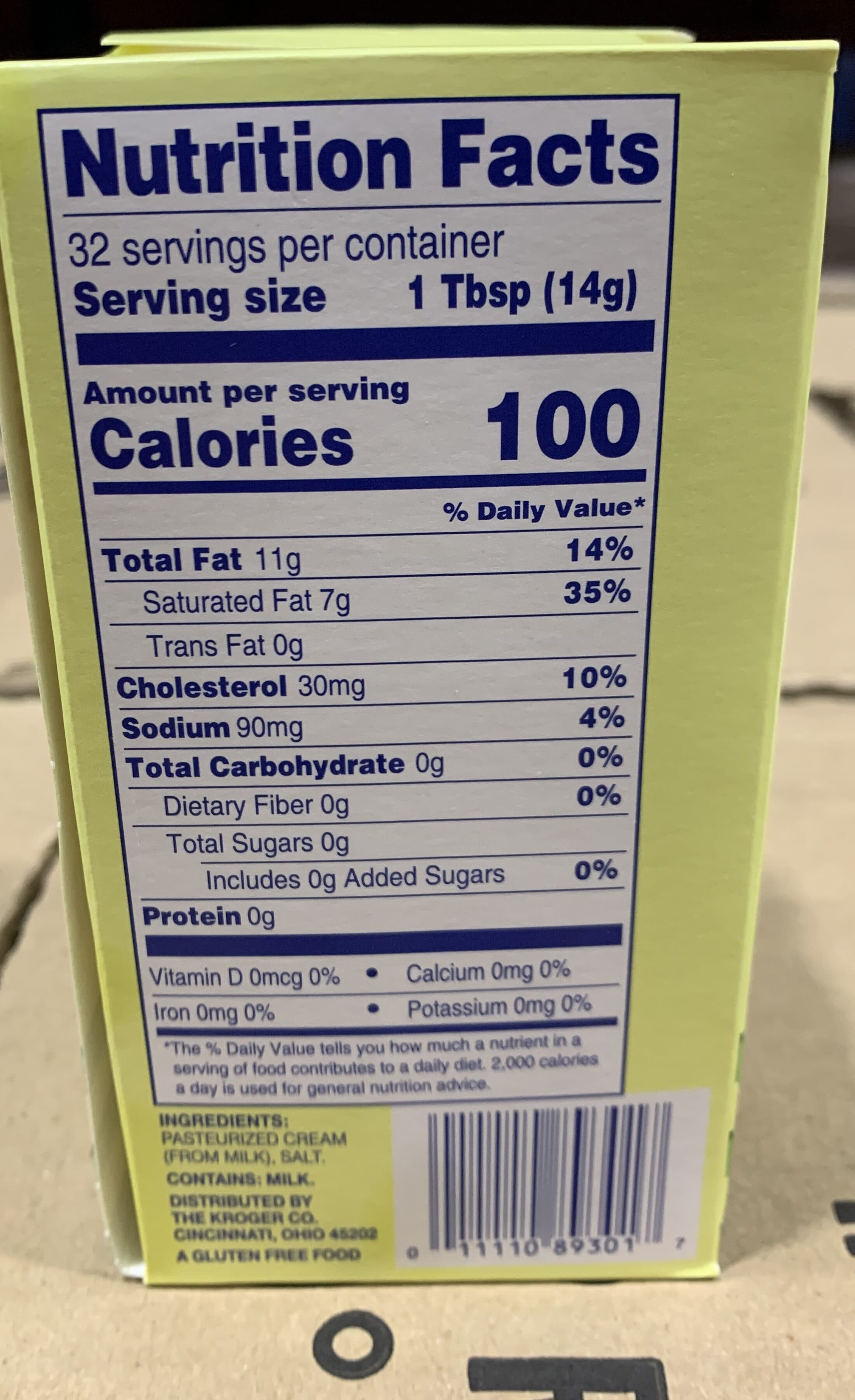 Kroger Salted Butter packshot