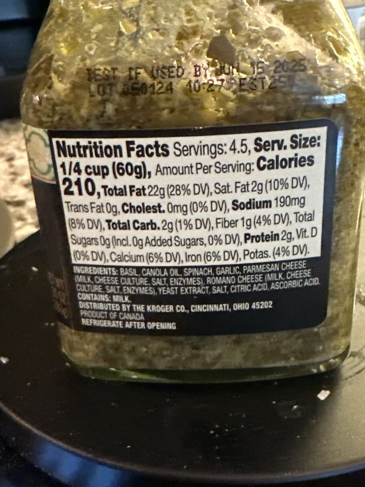 Private Selection Basil Pesto Stir in Sauce packshot