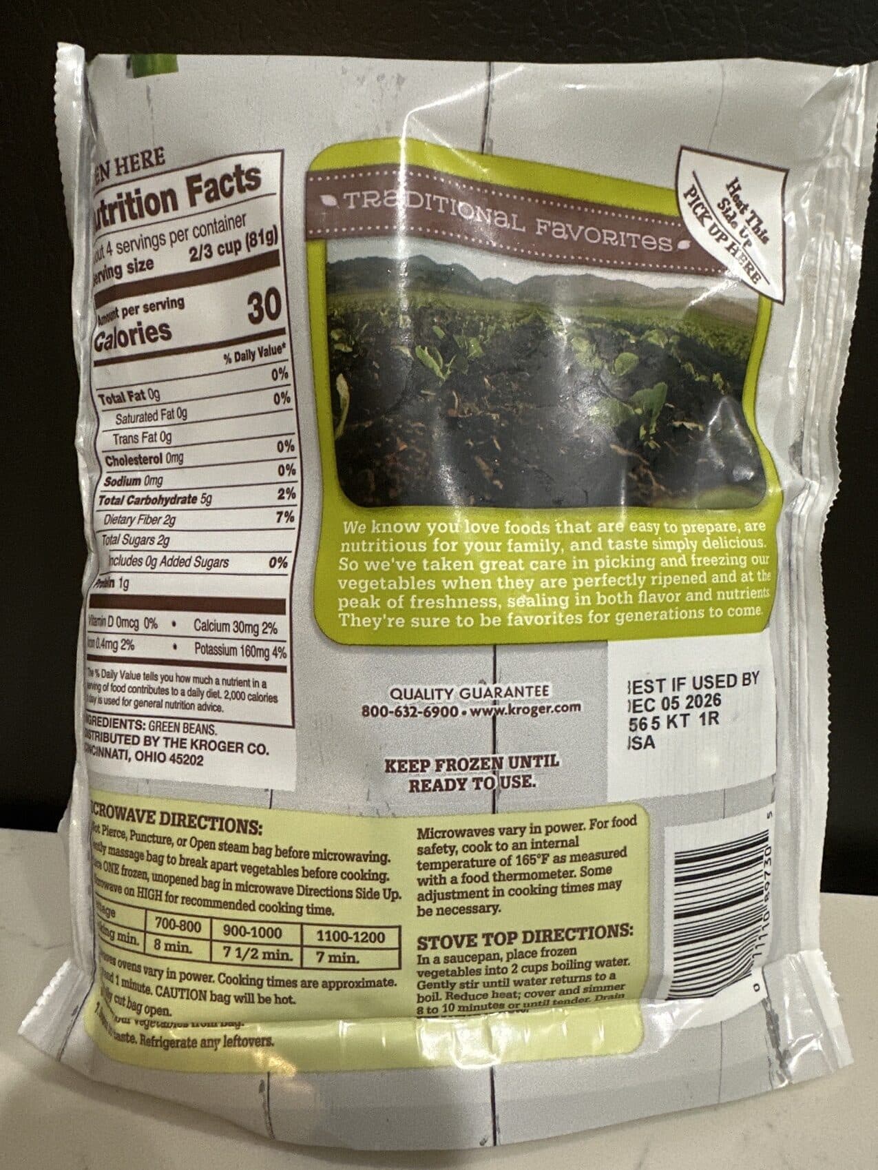 Kroger Cut Green Beans packshot