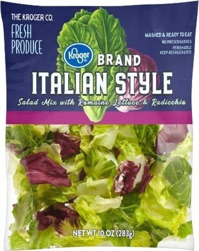 Kroger Italian Style Salad Blend with Romaine Lettuce & Radicchio packshot