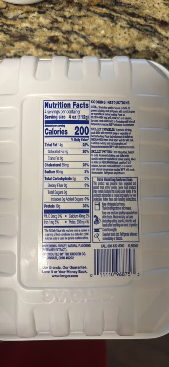 Kroger GROUND TURKEY packshot