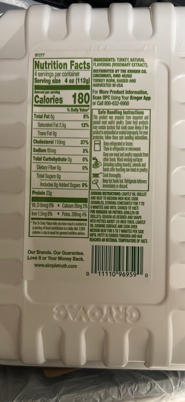Simple Ground Turkey packshot