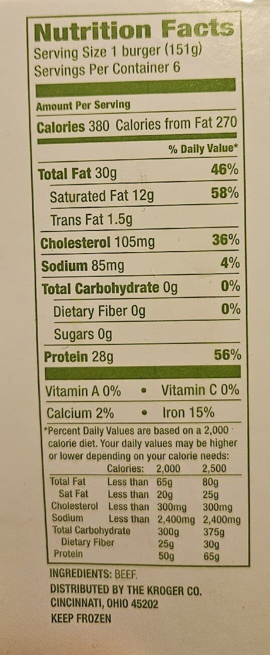 Simple Truth Natural Beef Burger packshot