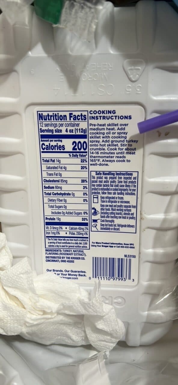 Kroger GROUND TURKEY packshot