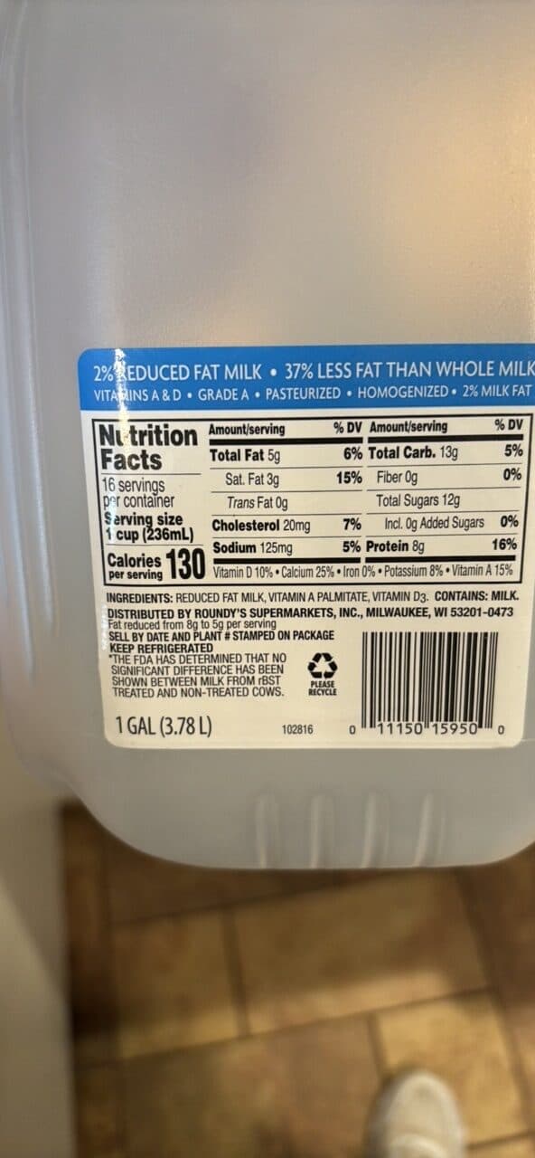 Roundy's Select 2% Reduced Fat Milk packshot