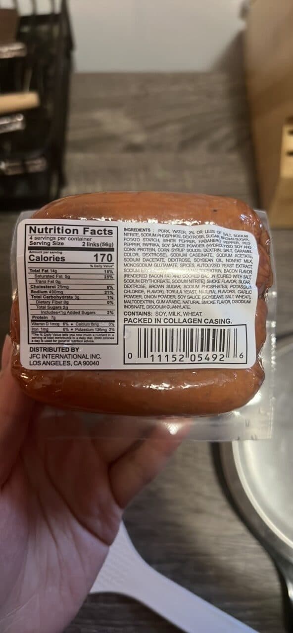 J-Basket Berkshire Pork Coarse Spicy Sausage packshot