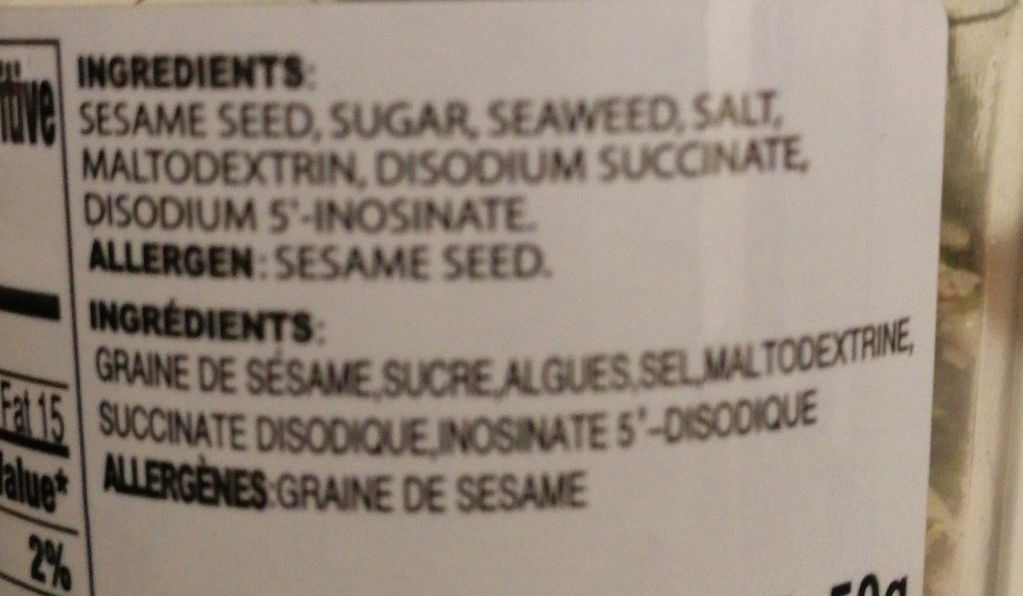 Nori Assaisonnement pour riz packshot