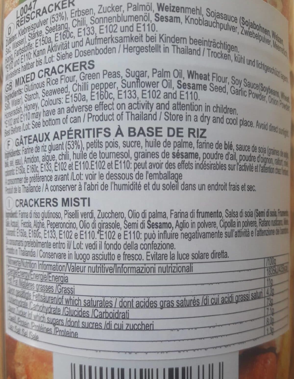 Jfc International Inc. Mixed cracker snacks packshot