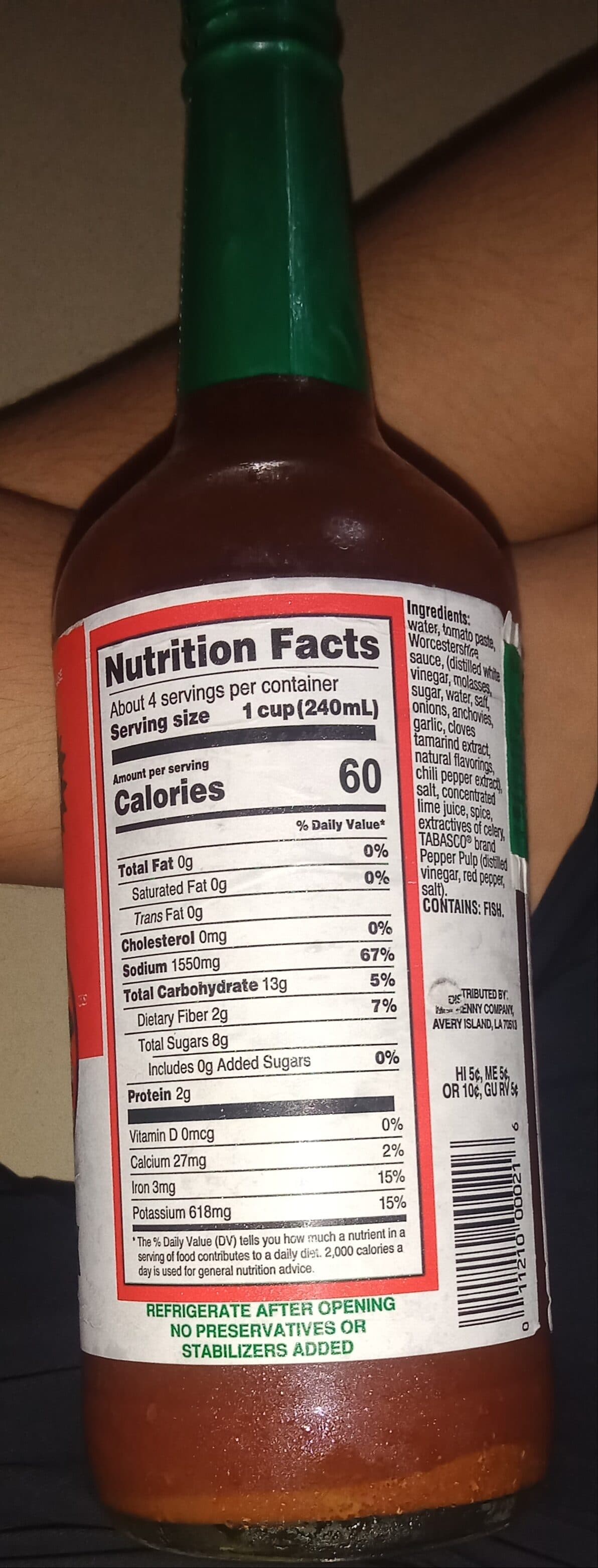 Mc. Ilhenny Co. Tomato cocktail bloody mary mix packshot