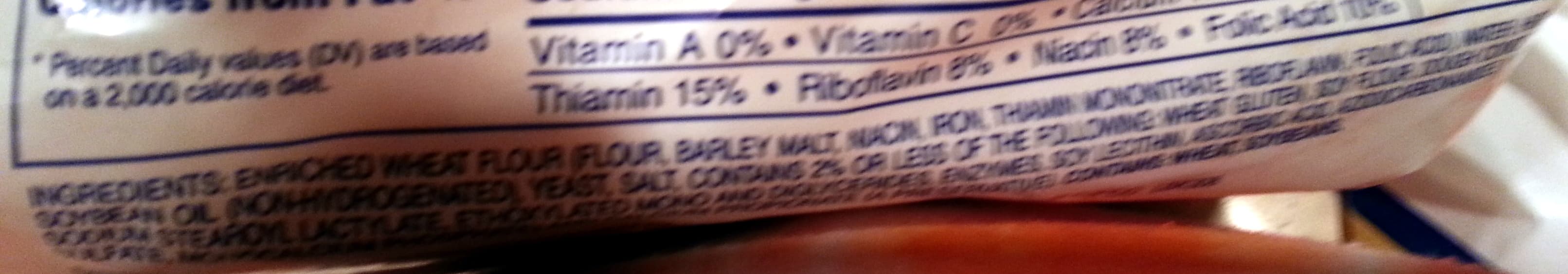 Valu-Time Enriched hamburger buns packshot