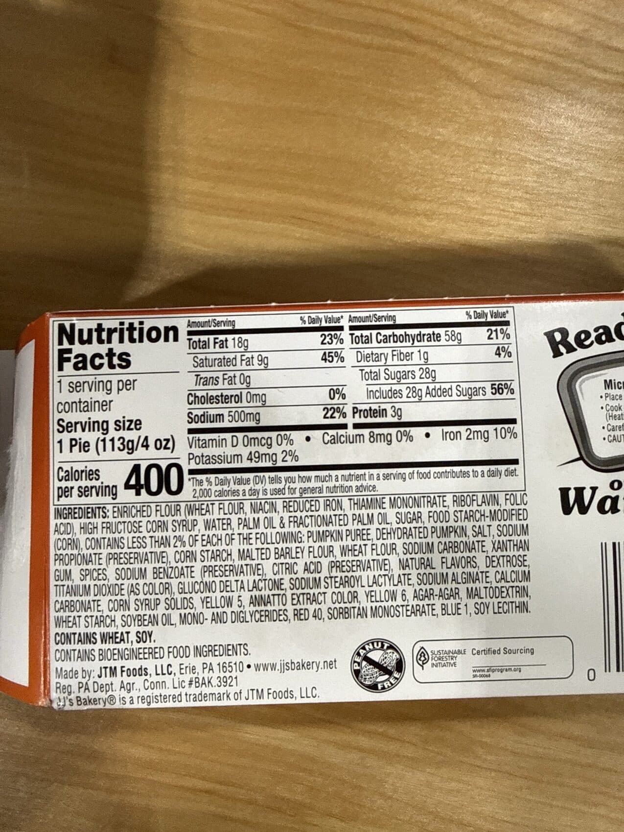 Jtm Foods Llc Pumpkin Pie packshot