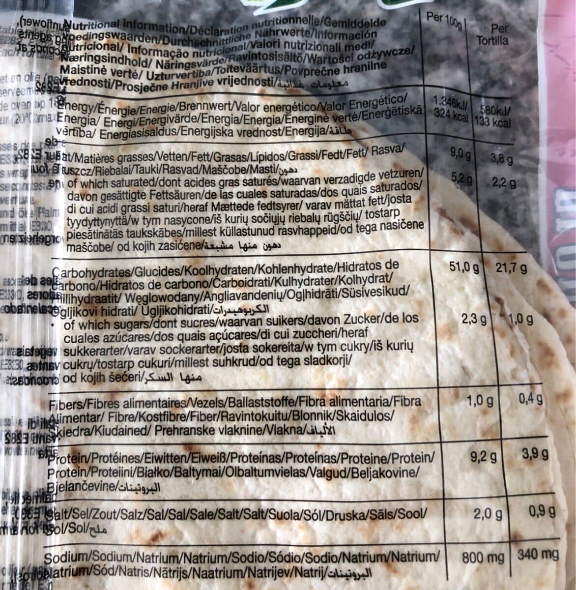 Open Food Facts Cantina Mexicana Flour Tortillas 8'S packshot