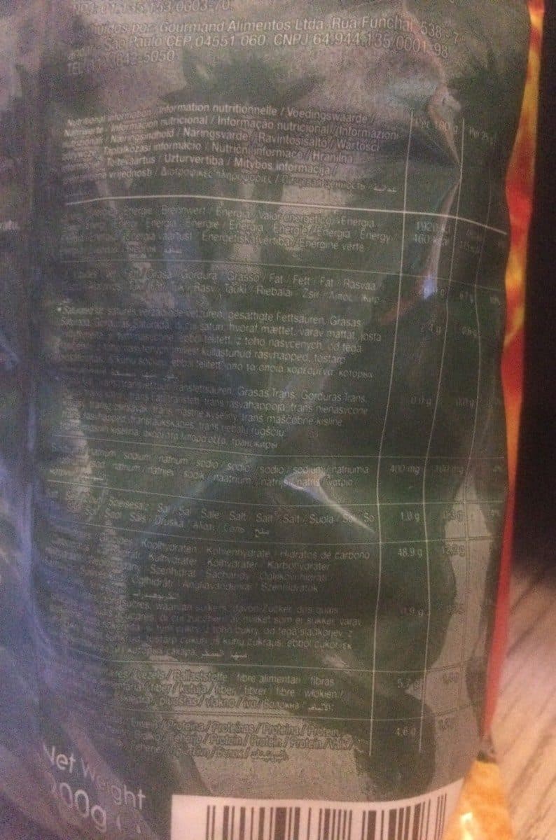 Open Food Facts nacho rock salted tortilla chips packshot