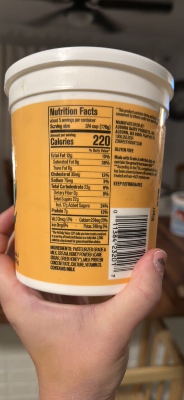 Zoi Greek Yogurt Honey packshot