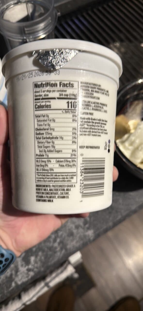 ZOI Greek Yogurt Nonfat Plain packshot