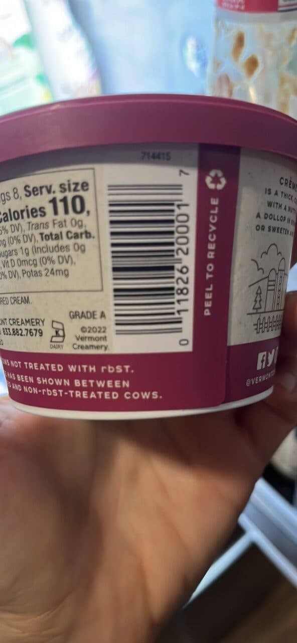 VERMONT CREAMERY CRÈME FRAÎCHE CULTURED CREAM packshot