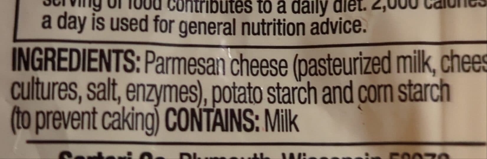 Sartori Shredded Parmesan packshot