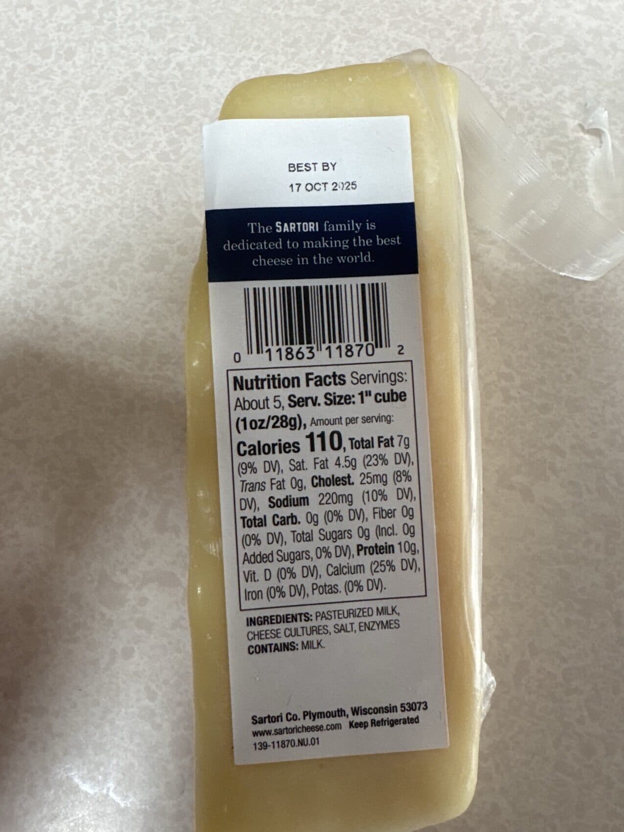 Sartori Sarvecchio Parmesan packshot