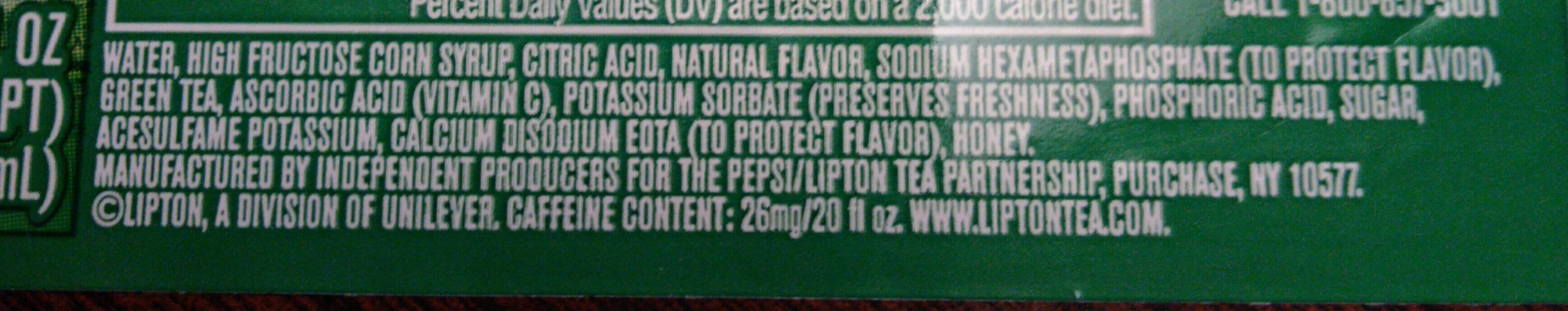 Lipton Green tea packshot