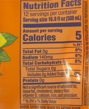 Lipton Diet peach iced tea packshot