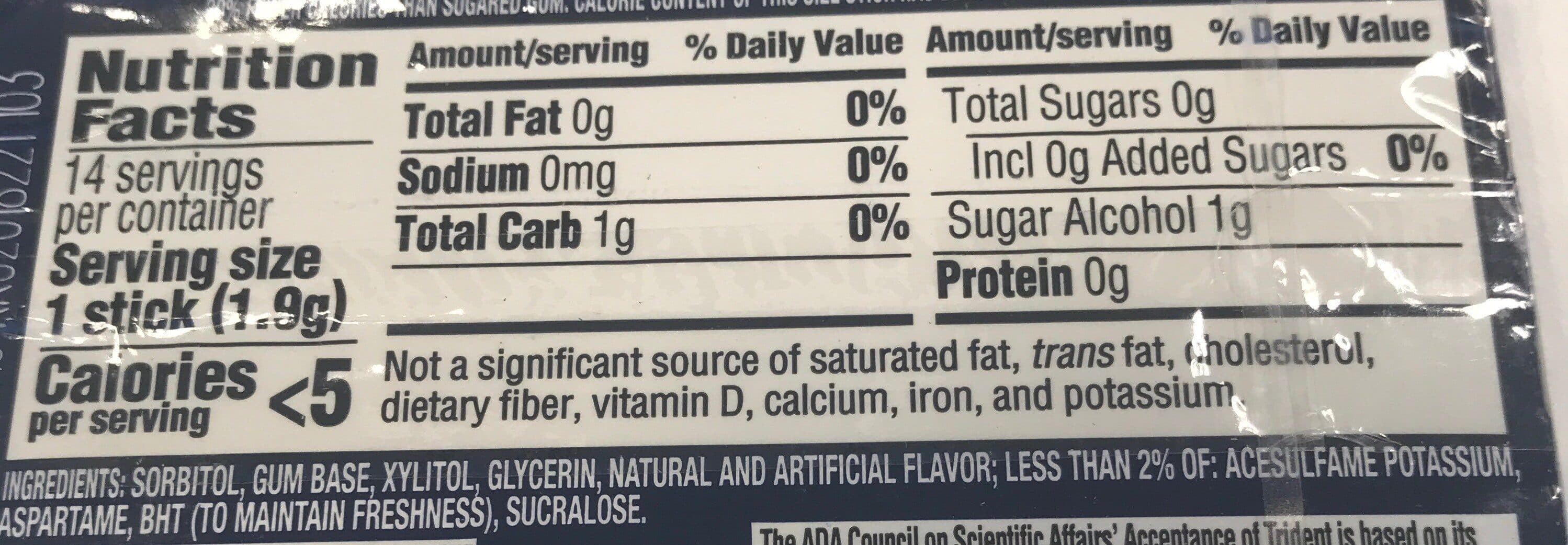 Trident Trident perfect peppermint slim pack packshot