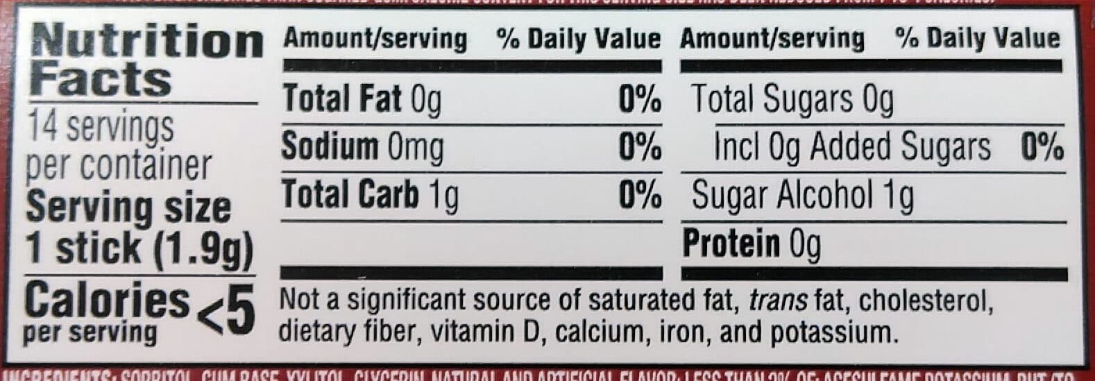 Trident Cinnamon packshot