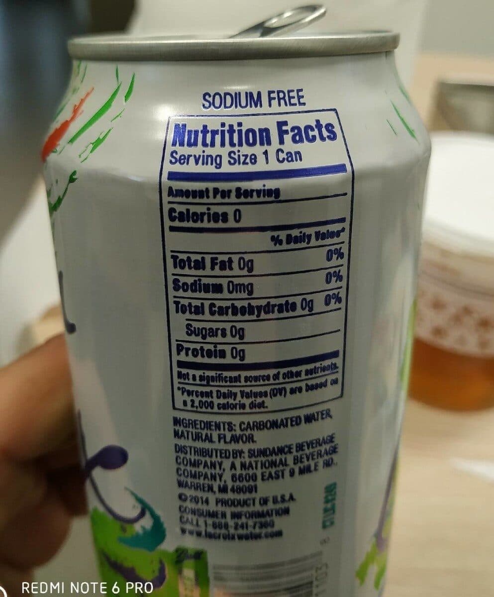 La Croix Naturally Essenced Mango Sparkling Water packshot