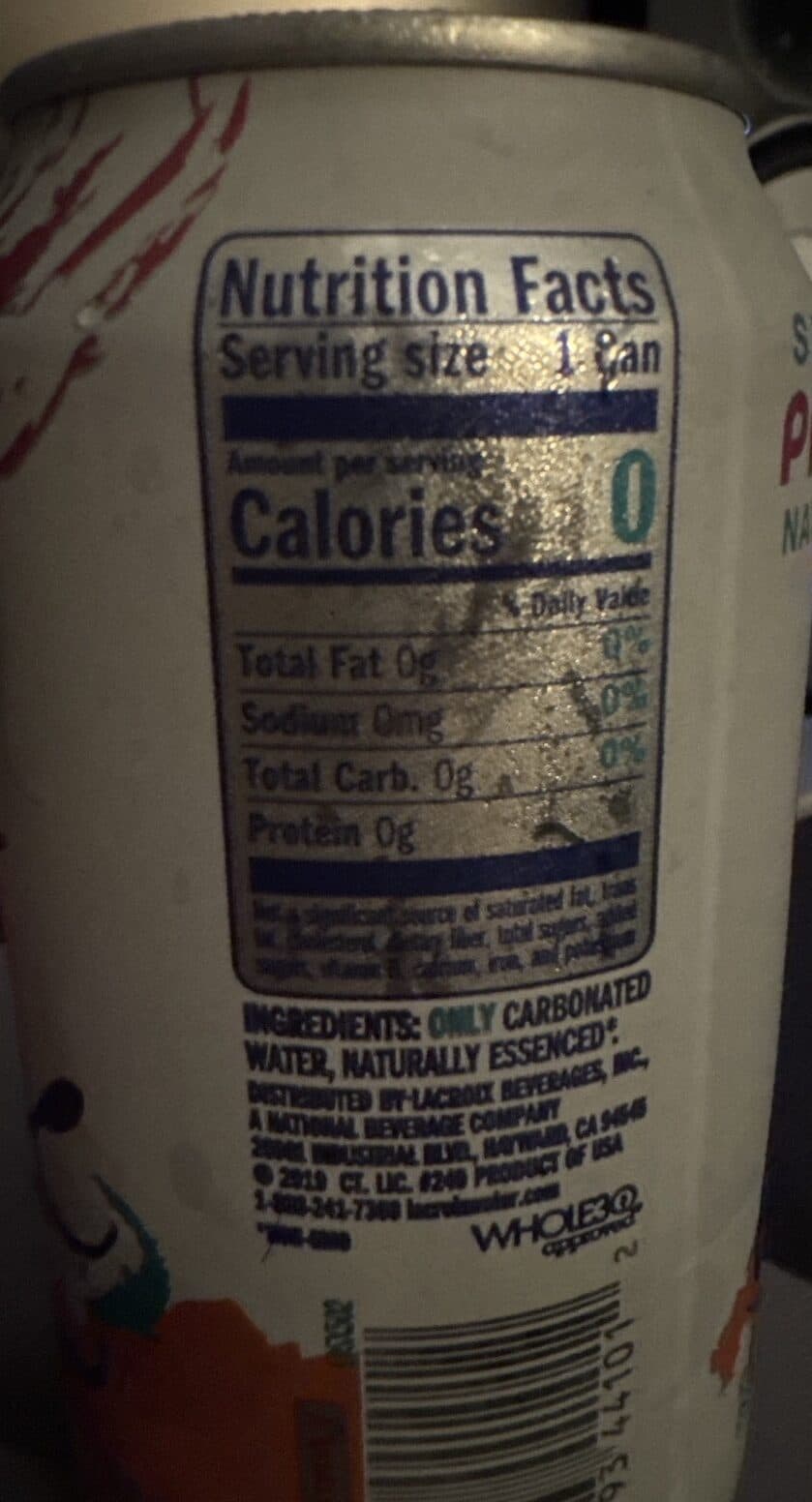La Croix Naturally Essenced Passionfruit Sparkling Water packshot