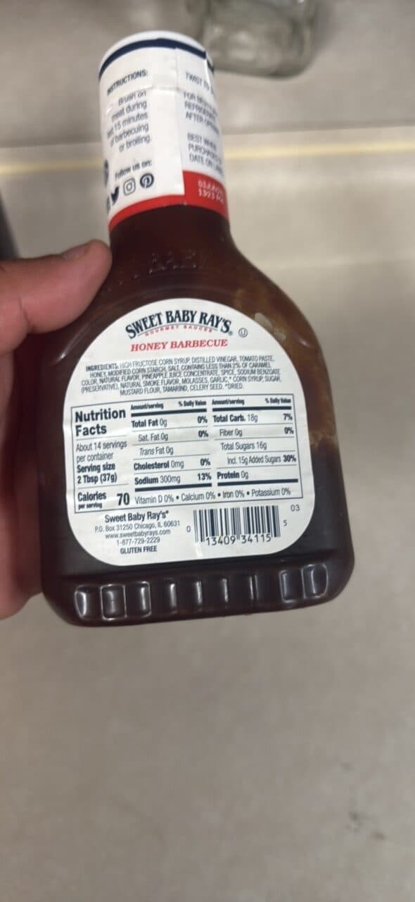 Sweet Baby Ray's Honey Barbecue Sauce packshot