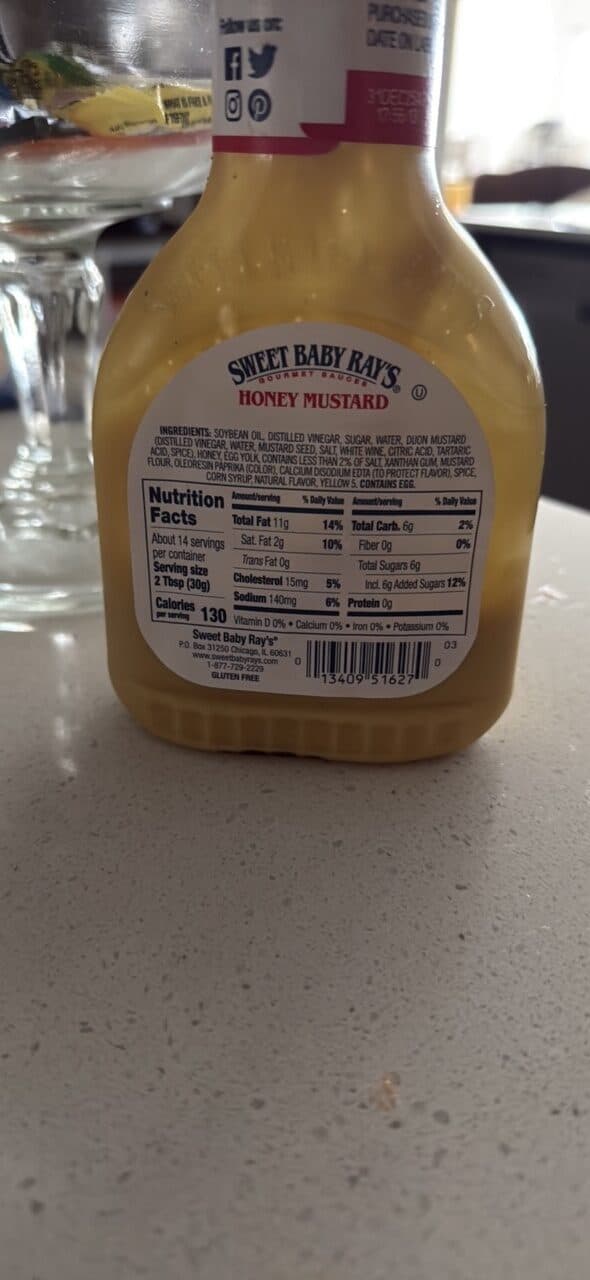 Sweet Baby Ray's Honey Mustard Dipping Sauce packshot