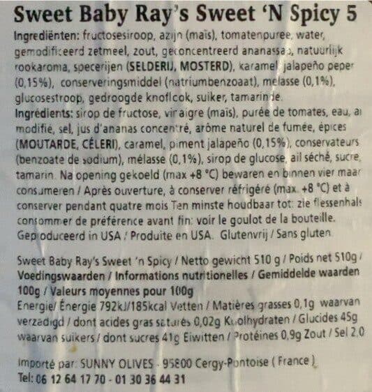 Sweet baby ray's Sauce barbecue packshot