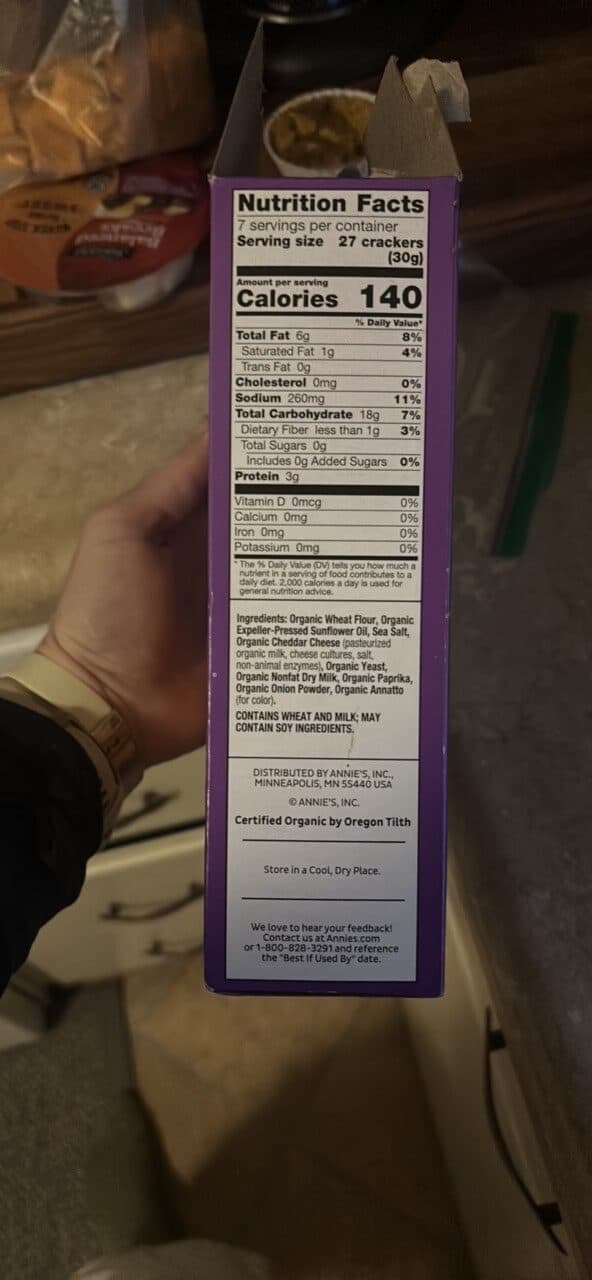 Annie's Cheddar Squares original packshot