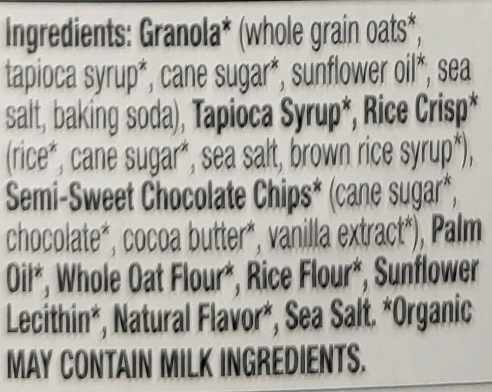 Annie's Organic Chewy Granola Bars Chocolate Chip packshot