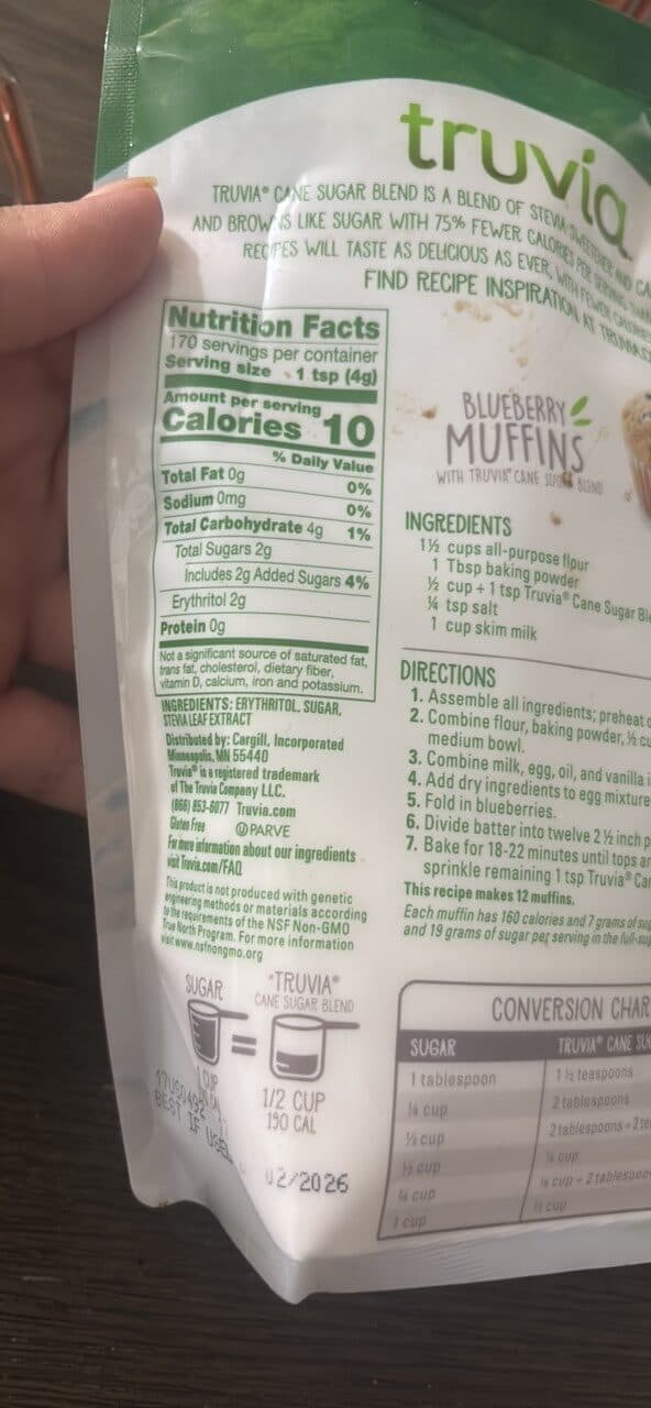 Truvia Cane Sugar Blend packshot