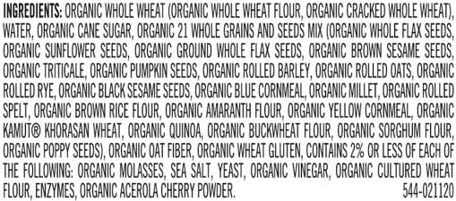 DAVE'S KILLER BREAD THIN-SLICED ORGANIC BREAD 21 WHOLE GRAIN AND SEEDS packshot