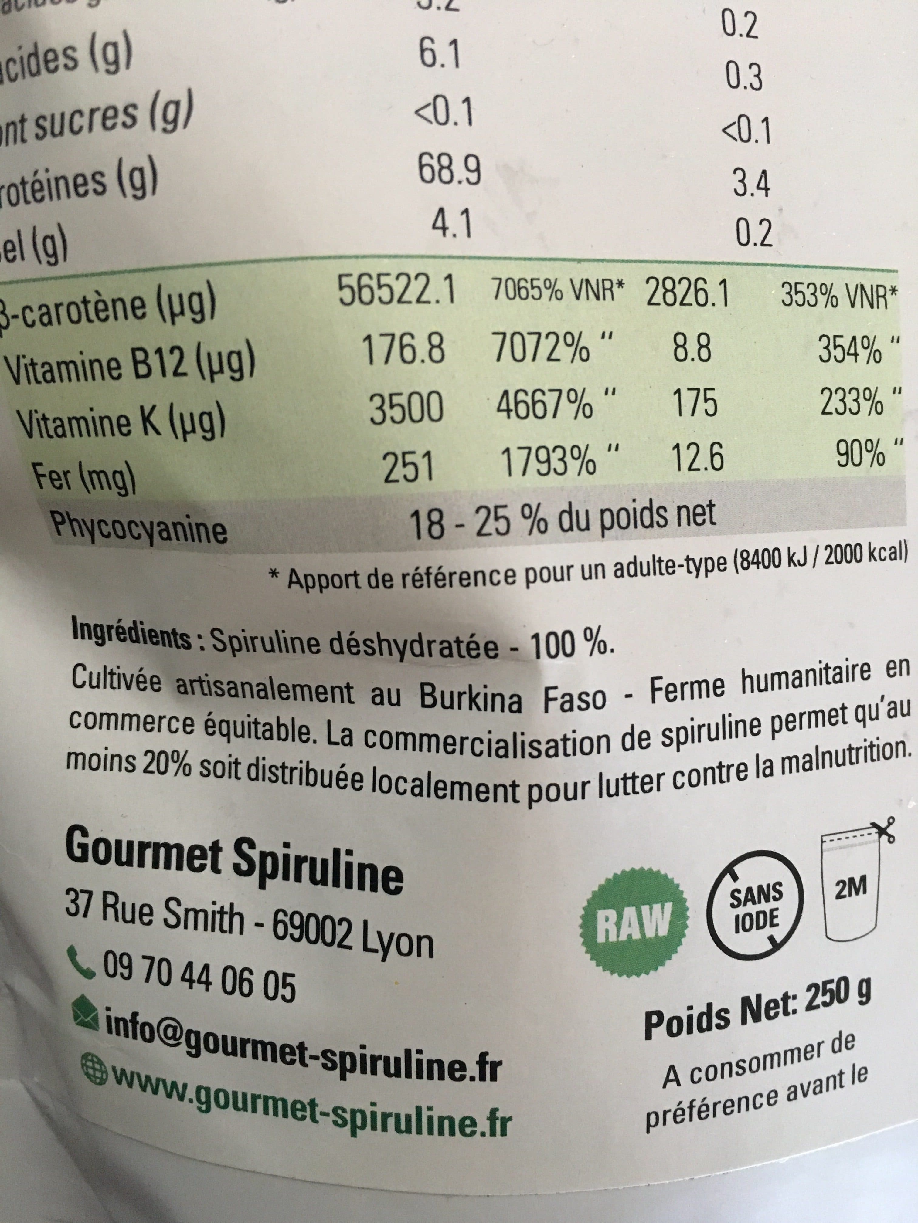 Gourmet Spiruline Spiruline paillettes packshot