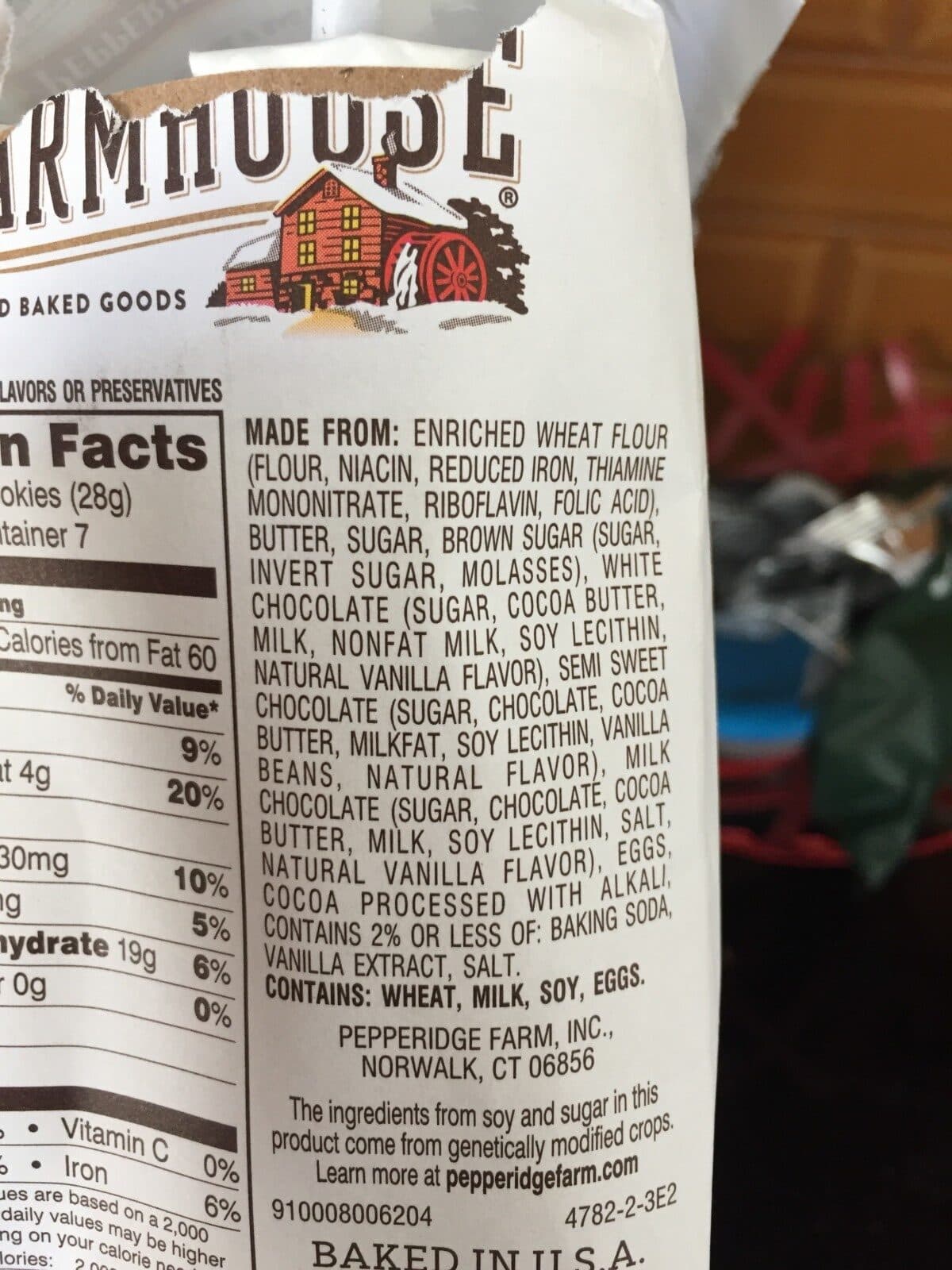 Pepperidge Farm Pepperidge farm cookies chocolate packshot