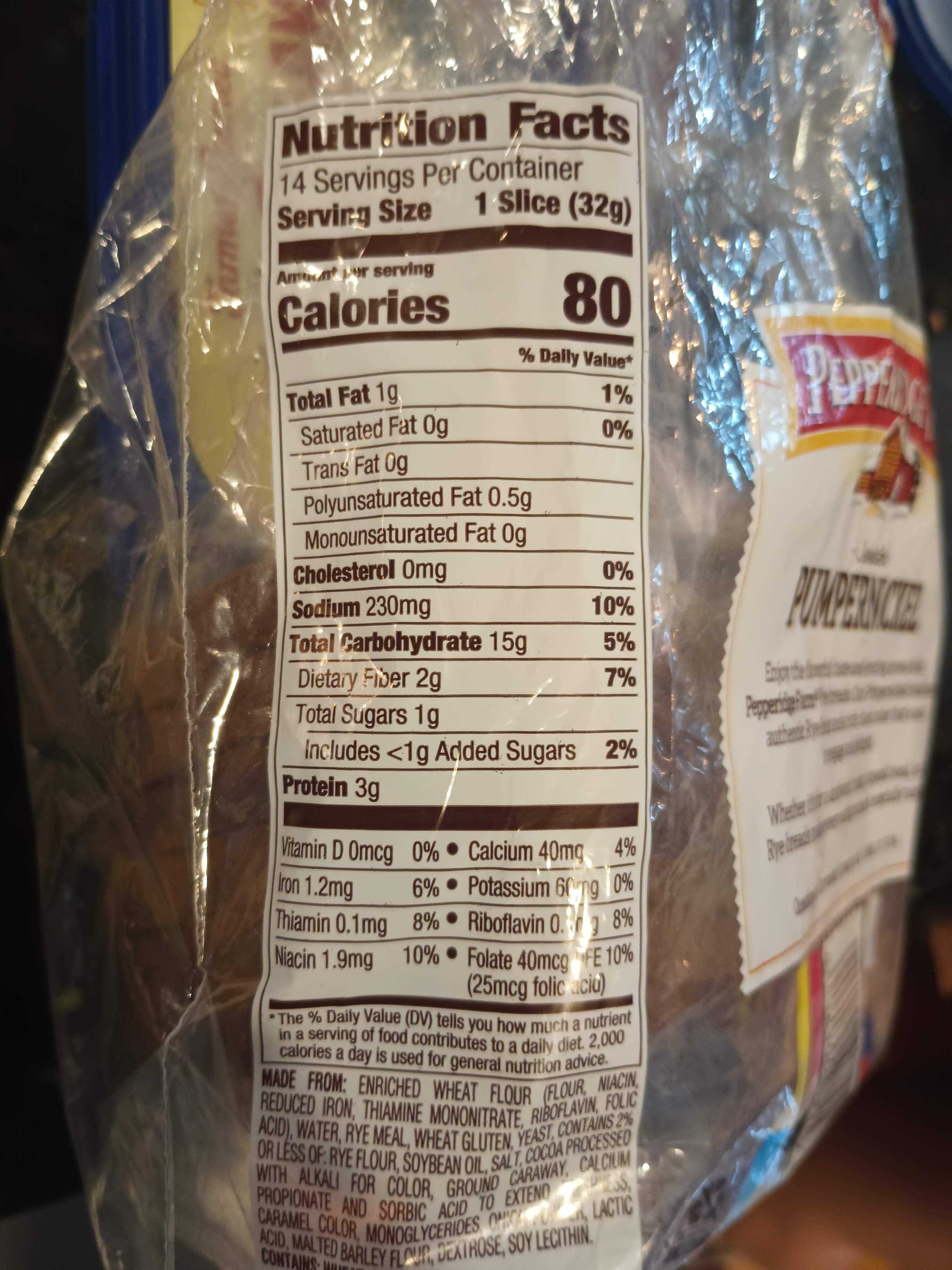 Pepperidge Farm Jewish Rye Pumpernickel Bread packshot