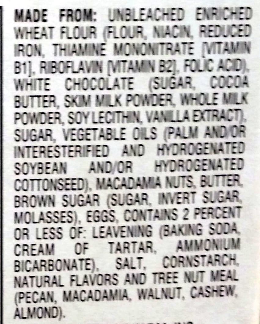 Pepperidge Farm Tahoe White Chocolate Macadamia packshot