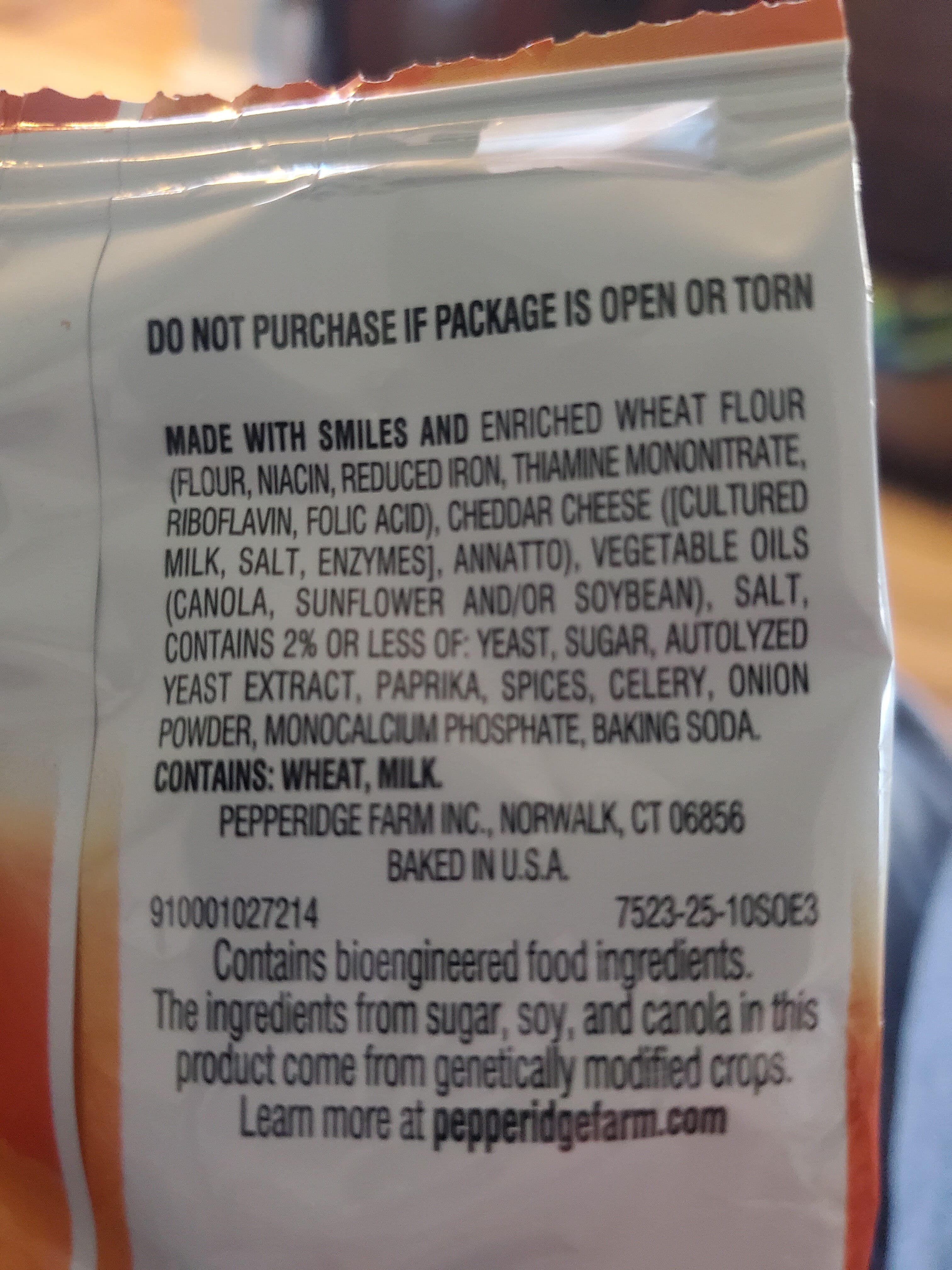 Pepperidge Farm Goldfish Baked Snack Crackers Cheddar packshot