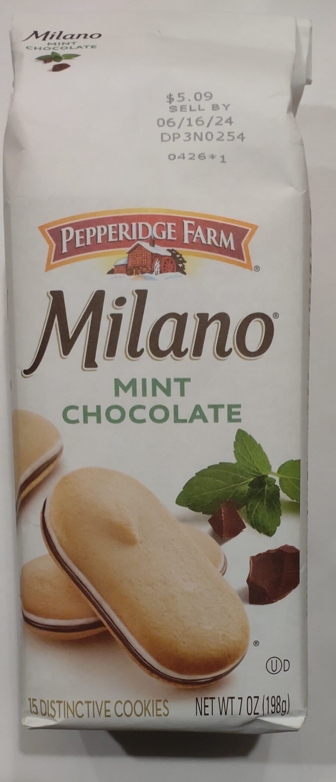 Pepperidge Farm Mint Chocolate Milano Cookies packshot