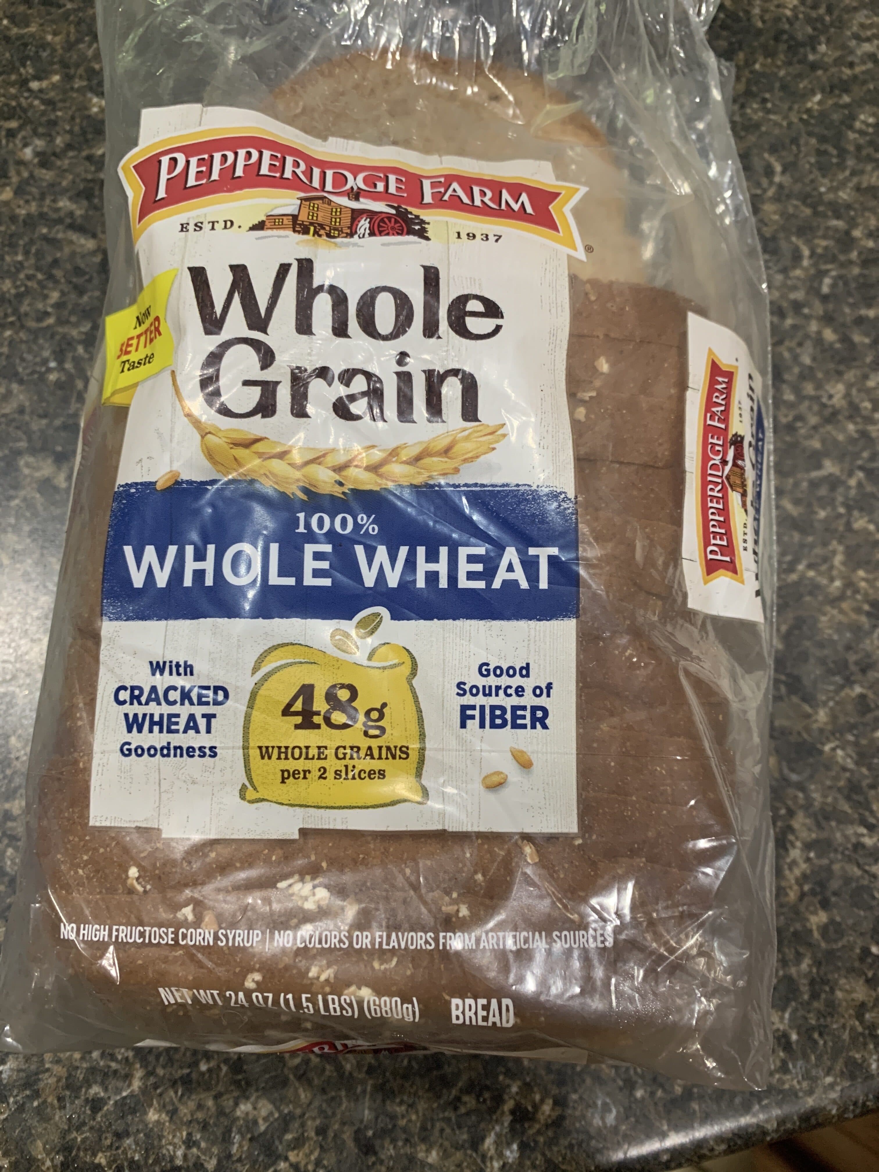 Pepperidge Farm Whole Grain 100% Whole Wheat Bread packshot